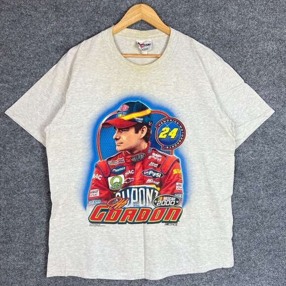 VINTAGE Chase Nascar all over print Jeff Gordon Dale Earnhardt Shirt Size L - Picture 1 of 9